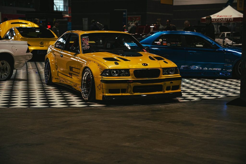 remaps surrey 7 yellow modified bmw e36 coupe